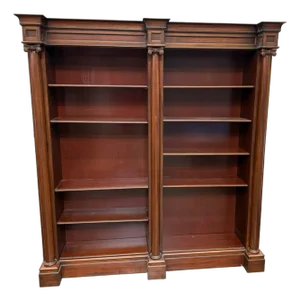 Vintage Cherry Wood Classical Bookcase