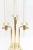 Mid Century Modern Parzinger Style Brass & White Lacquered Metal Tall Table Lamp, Restored For Sale - Image 4 of 11