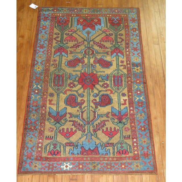 A colorful early 20th century Persian Kurd Serab rug. 3'8'' x 6'1''