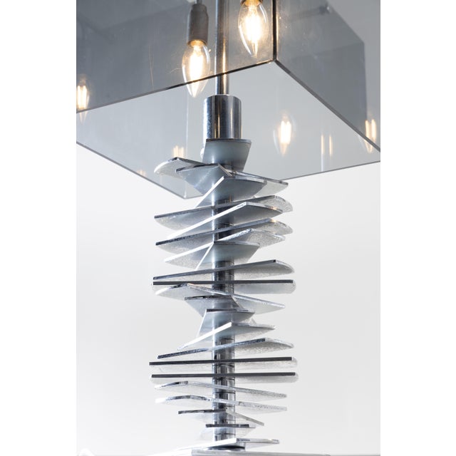 Acrylic Glass Lamps with Steel Bases, 1970s, Set of 2 For Sale - Image 10 of 12