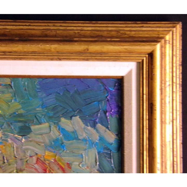 Impressionist Maya Eventov "Untitled" Rooster Original Acrylic on Canvas H.Signed For Sale - Image 3 of 5