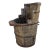 Rustic Chinese Water Bucket Elm Wood/Forged Iron/Antique Early 20th Century For Sale