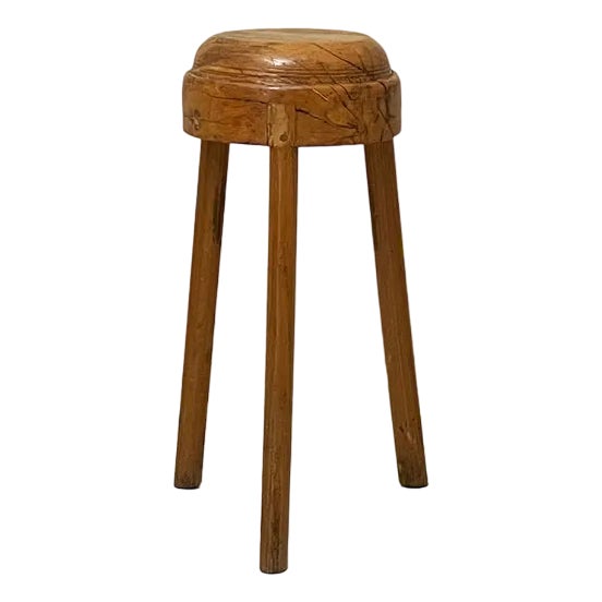 Vintage Stool in Wood, 1940s For Sale