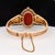 Antique Victorian 18k Gold, Seed Pearl, & Agate Cameo Bracelet For Sale - Image 12 of 14