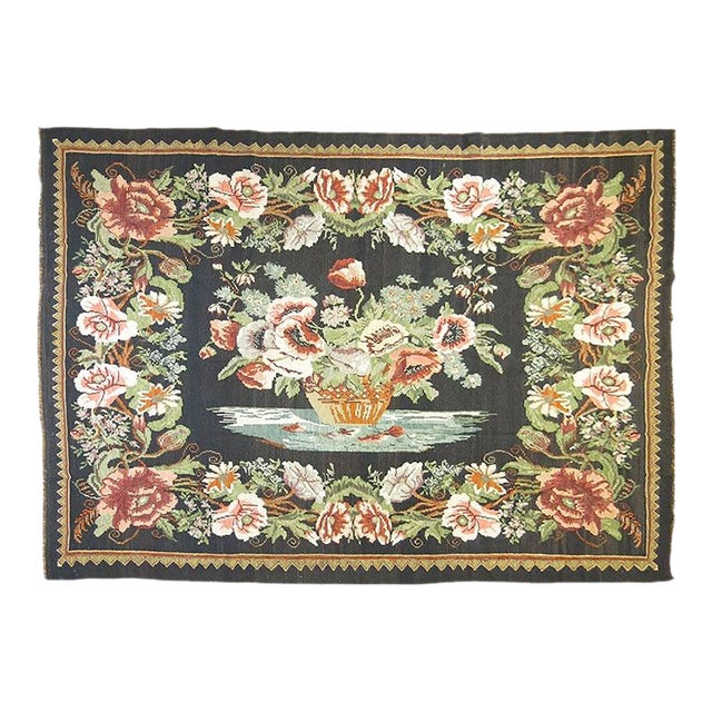 Late 20th Century Bessarabian Kilim - 8'5" x 11'8" For Sale