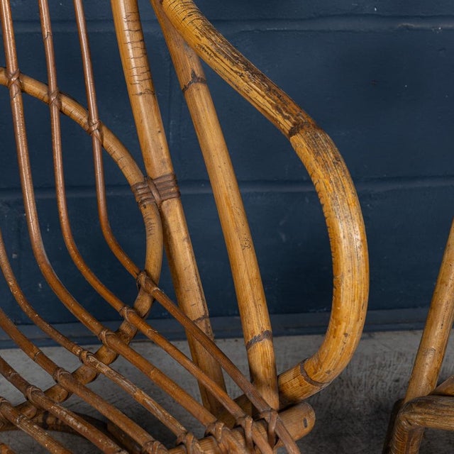 20th Century Italian Wicker Armchairs by Tito Agnoli, 1960s, Set of 2 For Sale - Image 9 of 18