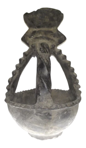 Early 20th Century Nigerian Tribal Oil Lamp