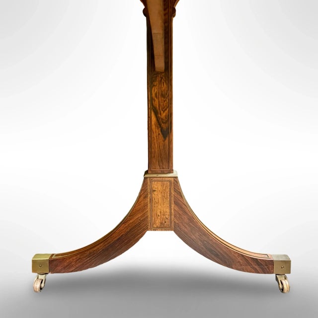 Wood Regency Baker Woburn Abbey Tea Table, Rosewood With Brass Inlay, Limited Edition For Sale - Image 7 of 11