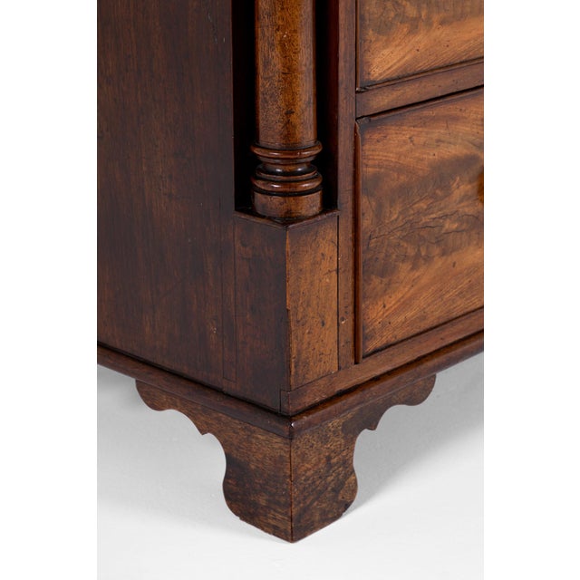 Wood Victorian Flamed Mahogany Chest of Drawers For Sale - Image 7 of 13