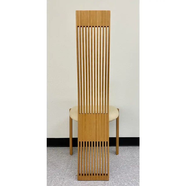 1980s Pietro Costantini Postmodern High Back Dining Chairs, Set of 8 (Italy) For Sale - Image 5 of 18