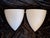 Vintage Minimalist Ceiling Lamps with Opaque White Glass Shades on Brass Brackets, 2000s, Set of 2 For Sale - Image 6 of 7