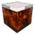 Tortoise Shell Effect Acrylic Squared Ice Bucket, Italy, 1970s For Sale