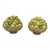 Pair of Vintage Italian Majolica Ceramic Lemon Pyramids in Scalloped Footed Bowls For Sale