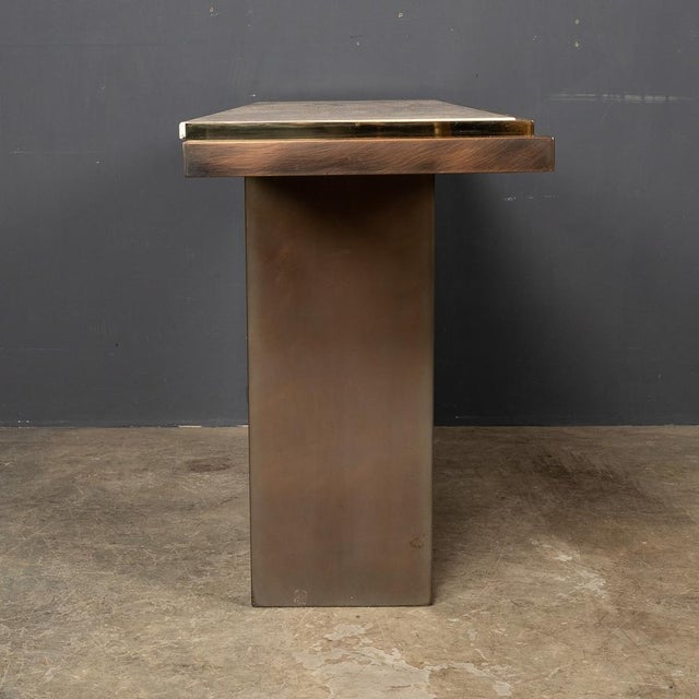 20th Century Continental Belgo Chrome Console Table, 1970s For Sale - Image 6 of 16