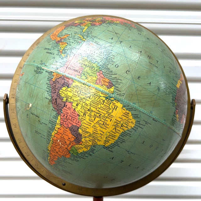 Replogle 1950s Mid-Century Modern Standing Globe For Sale - Image 14 of 17