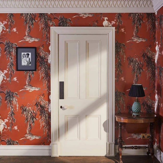 A work of wallpaper art, the ZEUS print nods to traditional chinoiserie design. Capturing elegant cranes and regal weeping...