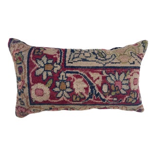 Pillow With Antique Kirman Rug For Sale