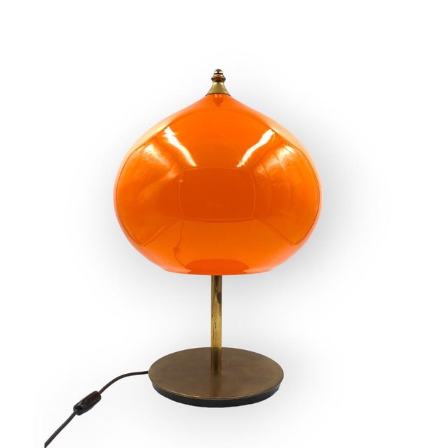 Mid-Century Modern Orange Glass Table Lamp by Alessandro Pianon for Vistosi, Italy, 1960s For Sale - Image 17 of 17
