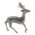 Vintage Italian Handmade Genuine Silver Rare Deer Solid Figurine Detailed Sculpture For Sale