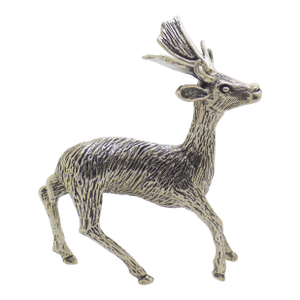 Vintage Italian Handmade Genuine Silver Rare Deer Solid Figurine Detailed Sculpture
