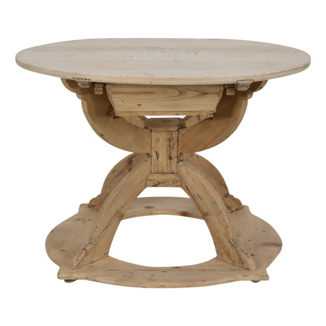 Round Peasant Table, 19th Century For Sale
