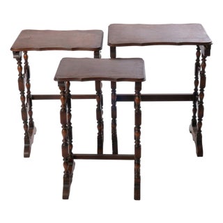 Late 19th Century Walnut Nesting Tables For Sale
