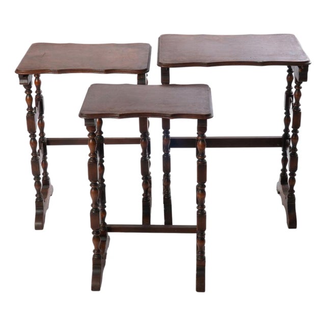 Late 19th Century Walnut Nesting Tables For Sale