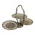Vintage 1950s English Pierced Silver-Plated 3-Tier Folding Dessert Stand For Sale