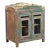 Vintage Indian Painted Teakwood Small Bookcase/Night Stand For Sale