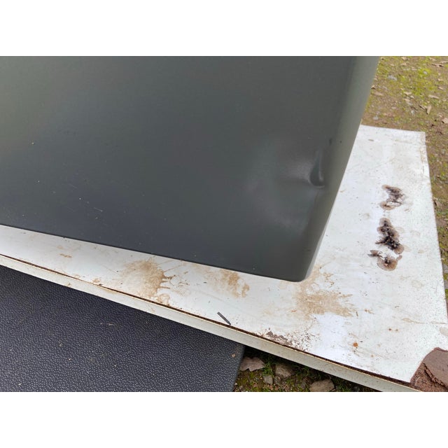 Steelcase Vintage Mid Century Modern Metal Tanker Desk For Sale - Image 11 of 12