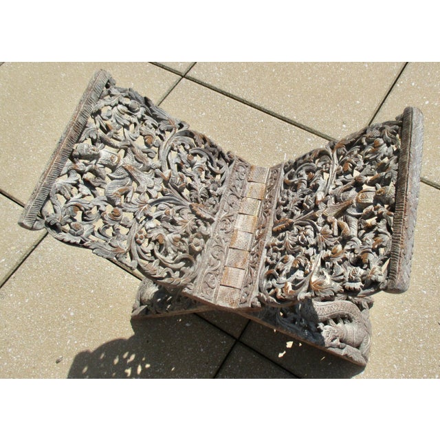 Asian Folding Book Stand Coffee Table For Sale - Image 11 of 13