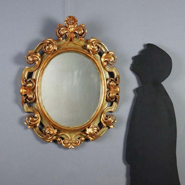 19th Century Eclectic Mirror in Carved and Gilded Wood, Italy For Sale - Image 3 of 11