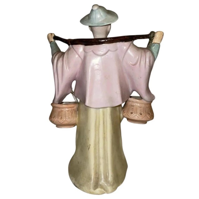 Early 20th Century Early 20th Century Rare Vintage Polychrome Porcelain Chinese Nodder Figure For Sale - Image 5 of 10