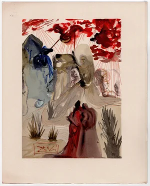 Salvador Dali, The Divine Forest, 1964, Original Woodcut