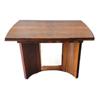 Art Deco Harry Lebus Dining Room Table Burl Walnut Stunning Opens to 66 For Sale