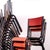 Red Woven Laminate 510 Dining Chair from Mullca, 1950s, Set of 4 For Sale - Image 4 of 8