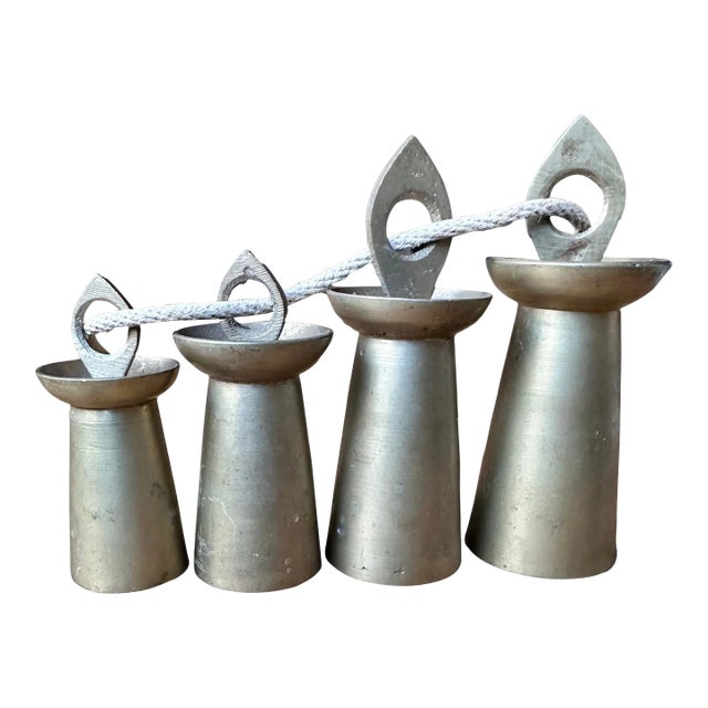 Brass Bells Graduated Set of 4 For Sale