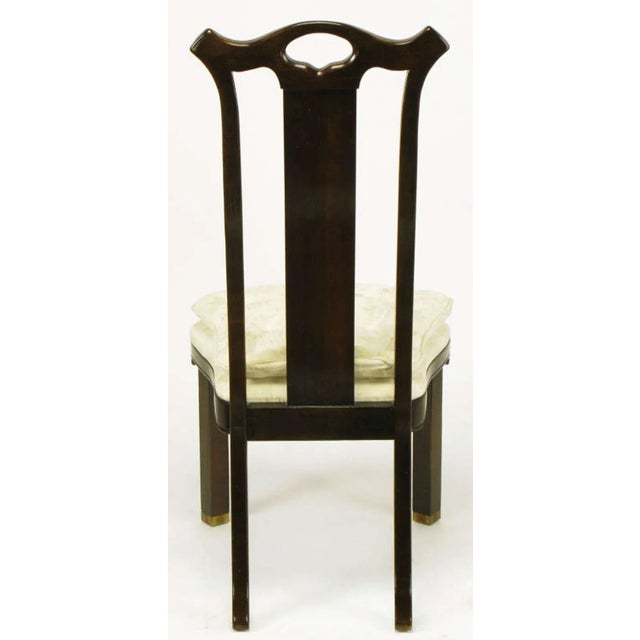 1970s Six Teak Chinoiserie Dining Chairs by Hickory Furniture For Sale - Image 5 of 9