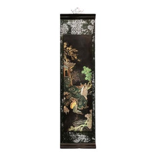 Vintage Lacquered Chinese Panel, 1970s For Sale
