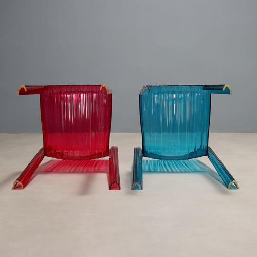 Frilly Chairs attributed to Patricia Urquiola for Castelli / Anonima Castelli, Set of 4 For Sale - Image 9 of 12
