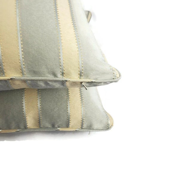 Kravet Kravet Couture Dotted Stripe in Spa With Self-Welt Pillow Cover For Sale - Image 4 of 7