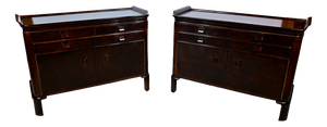 Small Lacquered Wood Sideboards, 1940s, Set of 2