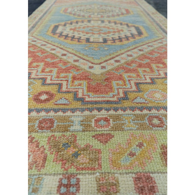 Turkish Oushak Rug 3' x 7'8" #19076 For Sale In Houston - Image 6 of 8