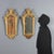 A pair of carved and gilded wooden mirrors. The cymatium is pierced and carved with scrolls, leaves, and cascading flowers...