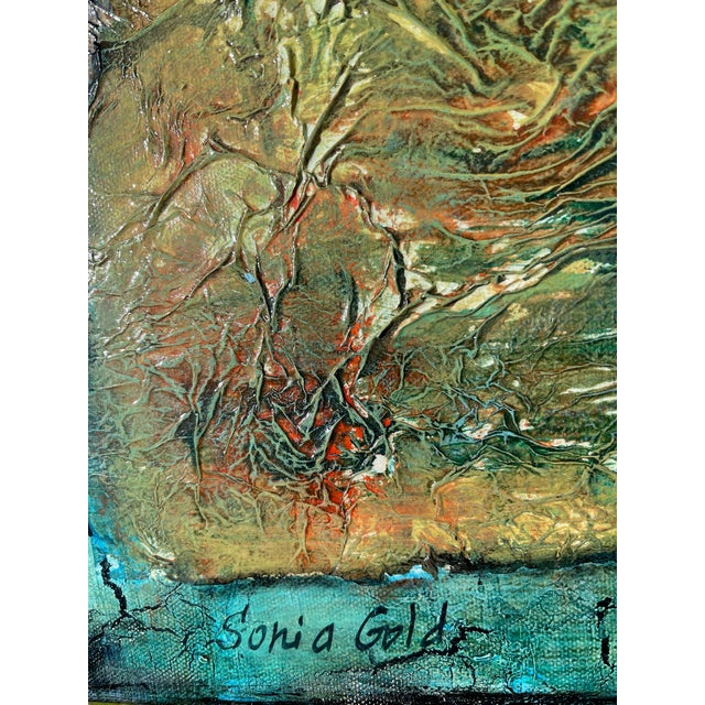 "Reconstruction of Memory" Original Oil Abstract Painting by Artist Sonia Gold For Sale In Los Angeles - Image 6 of 11