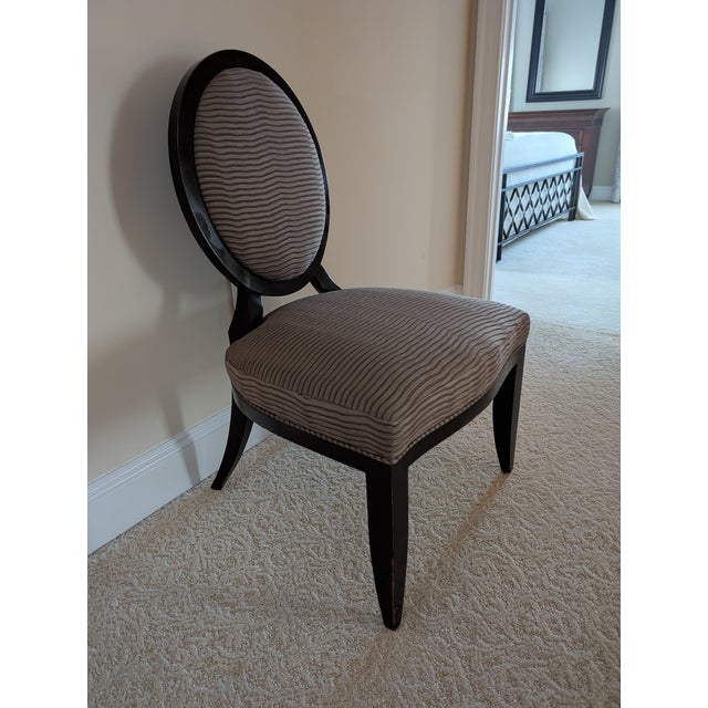 1990s 1990s Barbara Barry Oval X-Back Chair by Baker Furniture For Sale - Image 5 of 12