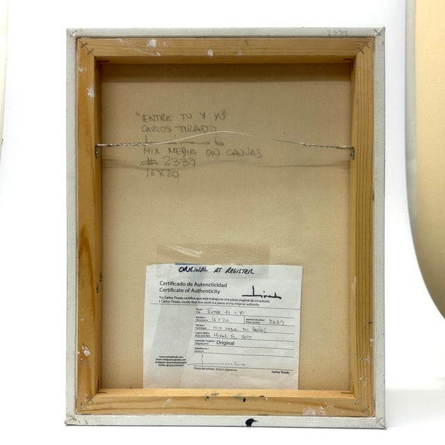 Abstract Contemporary Abstract Expressionist Painting "Entre Tu Y Yo" by Carlos Tirado, Signed For Sale - Image 3 of 10