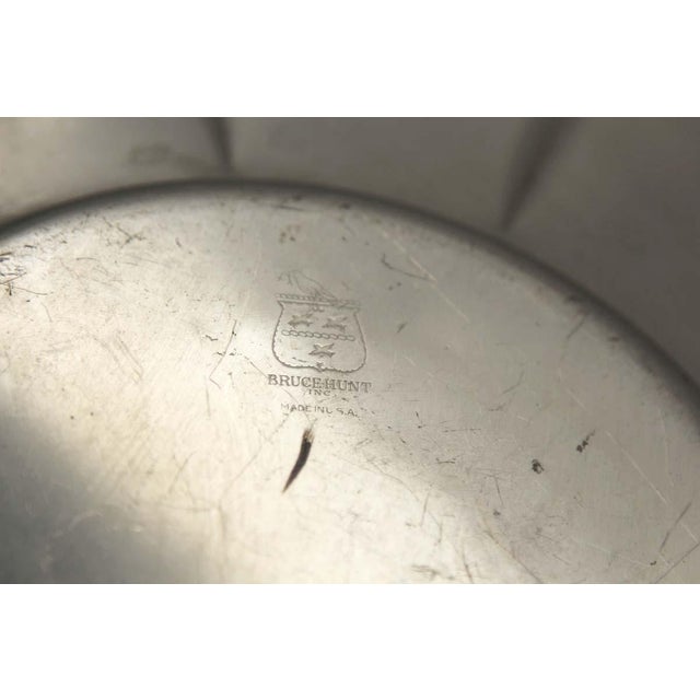 Silver Late 20th Century Bruce Hunt Silver Metal Tray With Wooden Handle For Sale - Image 8 of 8
