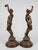 Large 20th Century Belle Époque French Female Figurines in Bronzed Metal, Set of 2 For Sale - Image 9 of 14