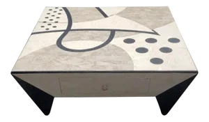 Contemporary Modern Tessellated Marble Tavola Oggetti Style Coffee Table